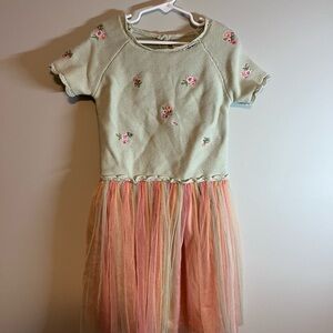 Floral Embroidered Dress Girls 6